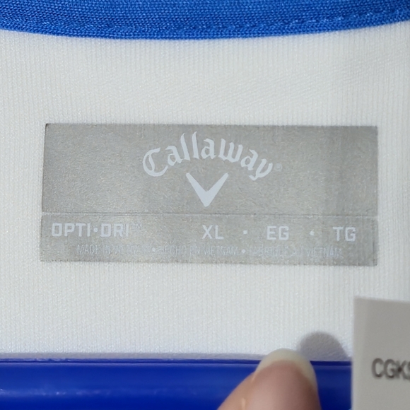 NWT Callaway Golf Women's Opti-Dri Sleeveless Quarter Zip Polo Shirt White XL - Picture 4 of 12